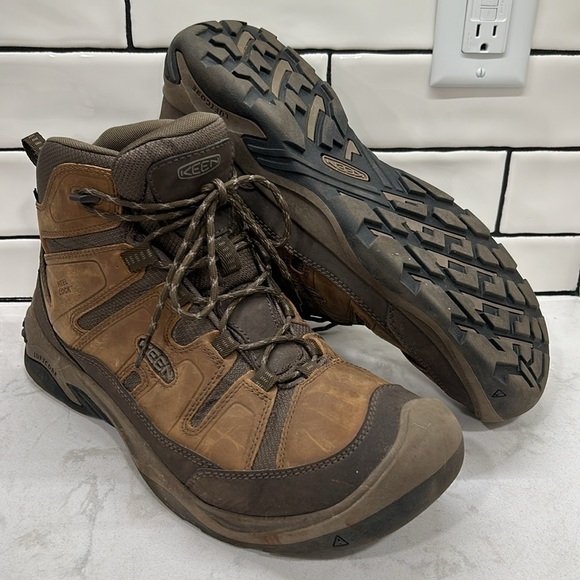 Keen Men\'s Circadia Mid Waterproof Hiking Boot Bison Brindle Size 14 Wide main image 13